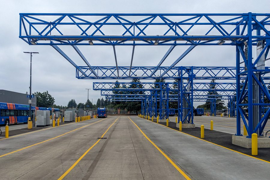 TriMet Powell Garage Electrification and BEB Installation